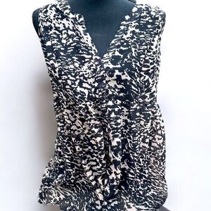 FREE* Motherhood Maternity Top Tan & Black Spotted Sheer Lightweight